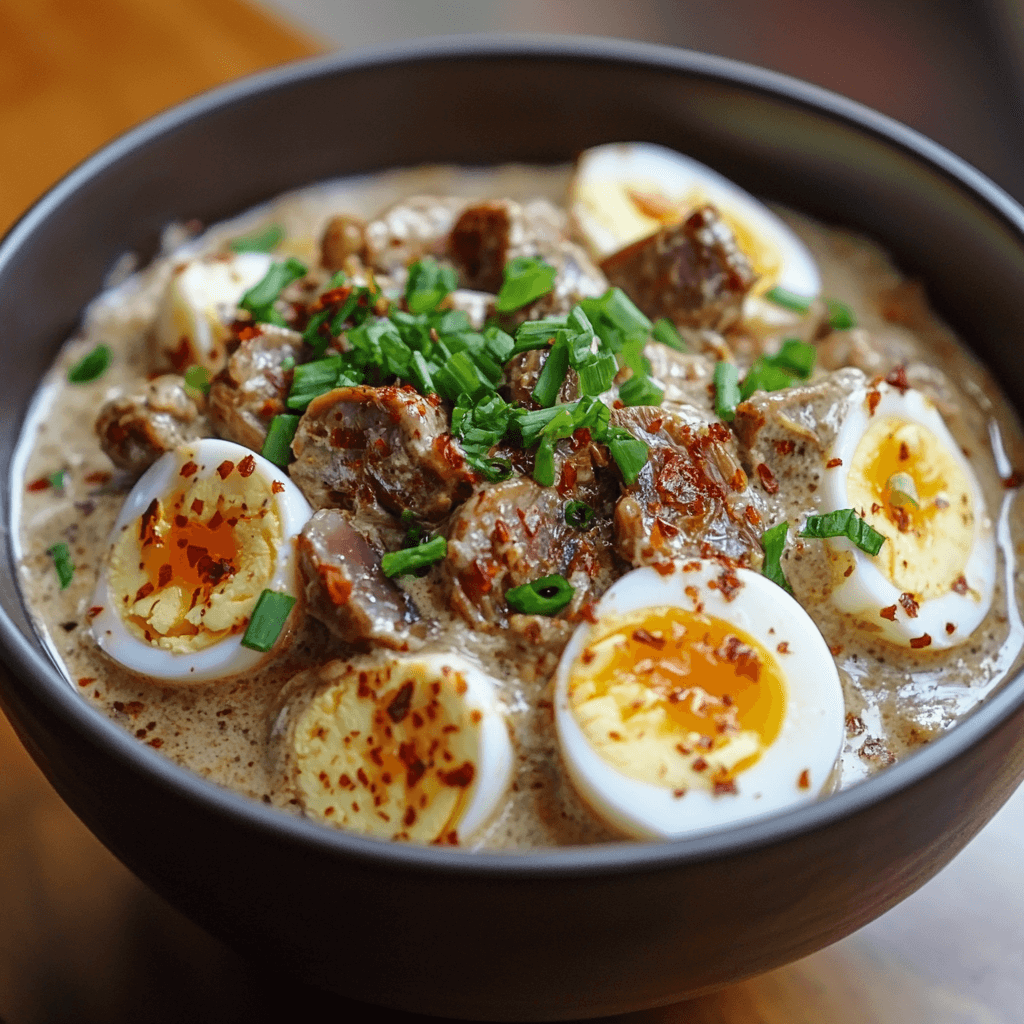 Creamy Sipo Egg with Chicken Gizzard