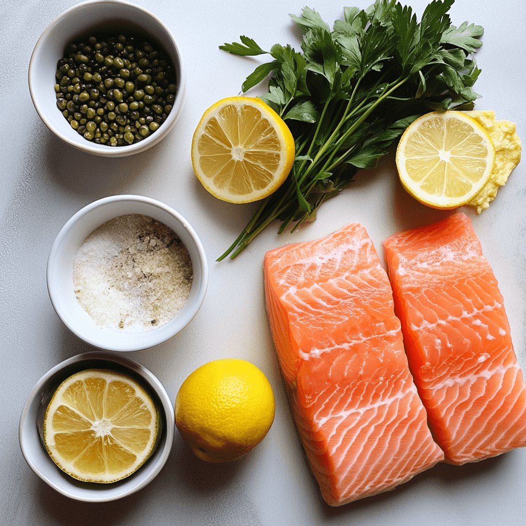 Creamy Salmon Piccata Ingredients
