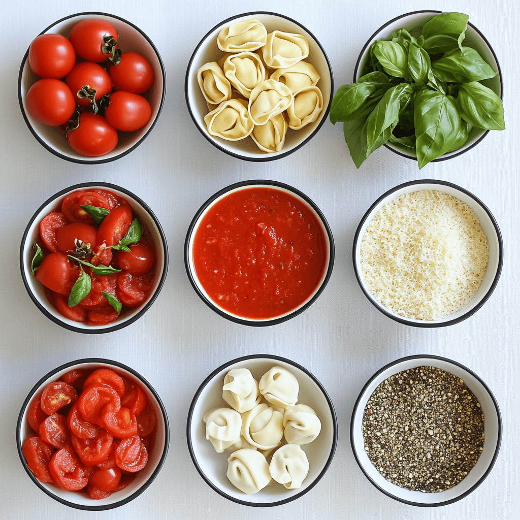 Slow Cooker Tomato Tortellini Soup ingredients