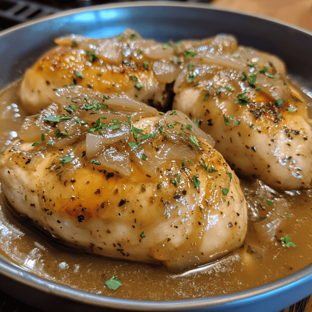 Tender chicken smothered