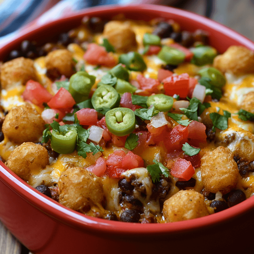 Taco Tater Tot Casserole