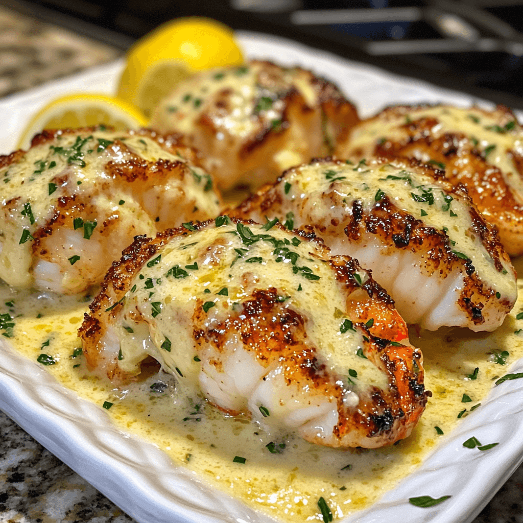 Creamy Garlic Butter Lobster Tails