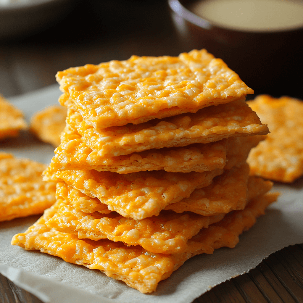 Rice Krispie Cheddar Crackers