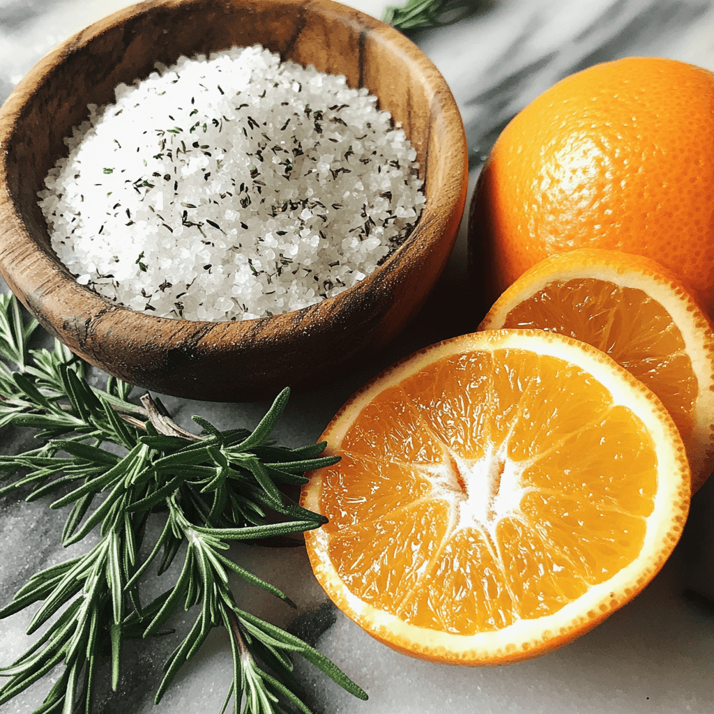 Rosemary Orange & Thyme Herb Salt with Zest ingredients