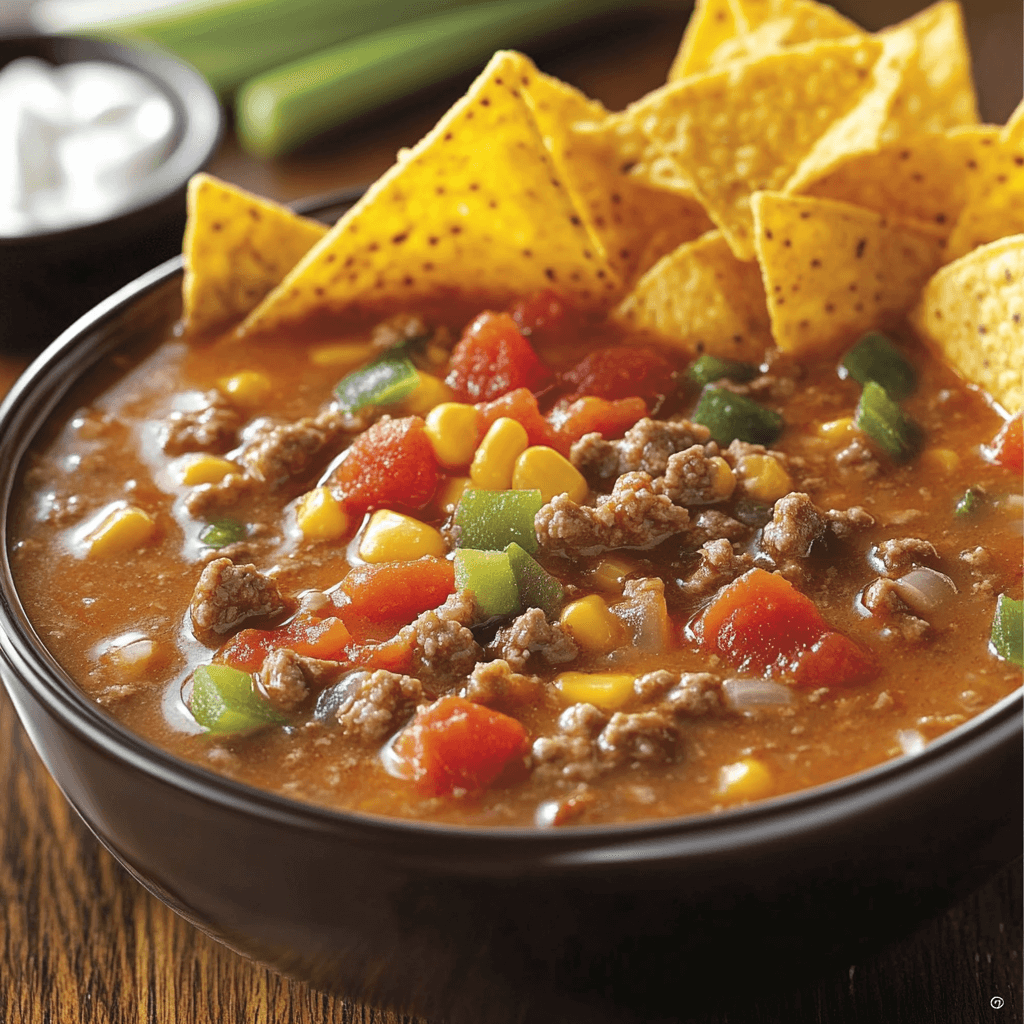 Taco Soup with Ground Beef