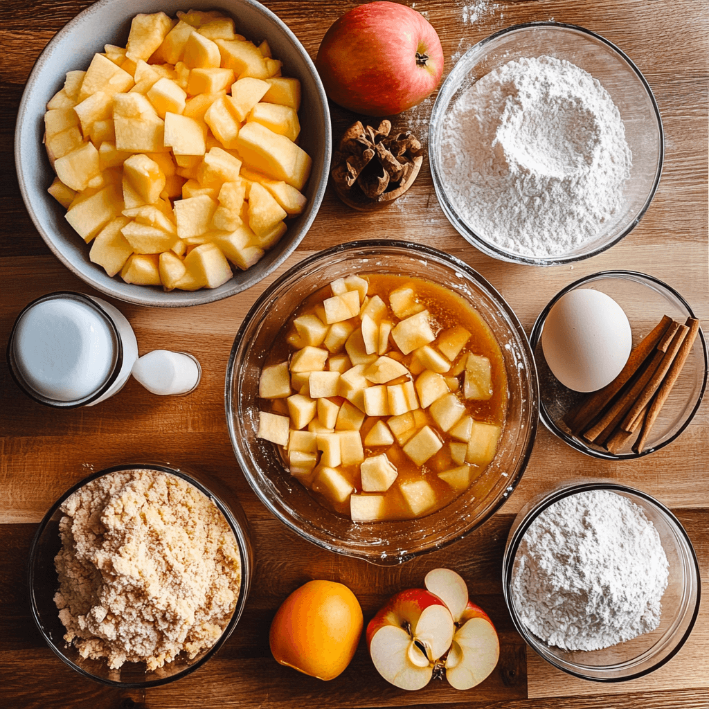 Cinnamon Apple Pie Bread ingredients