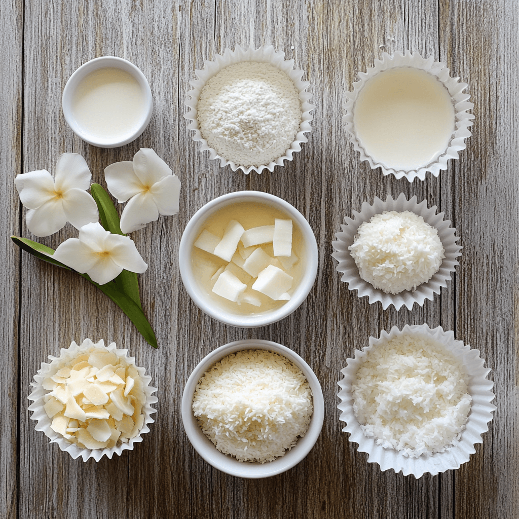 Creamy Vanilla and Coconut Koeksister Cups ingredients