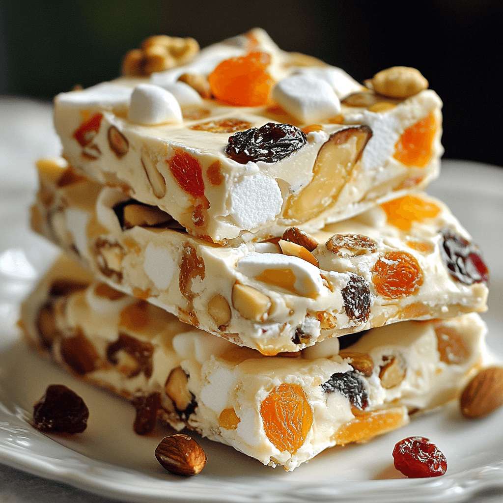 Homemade Honey Nougat Bars