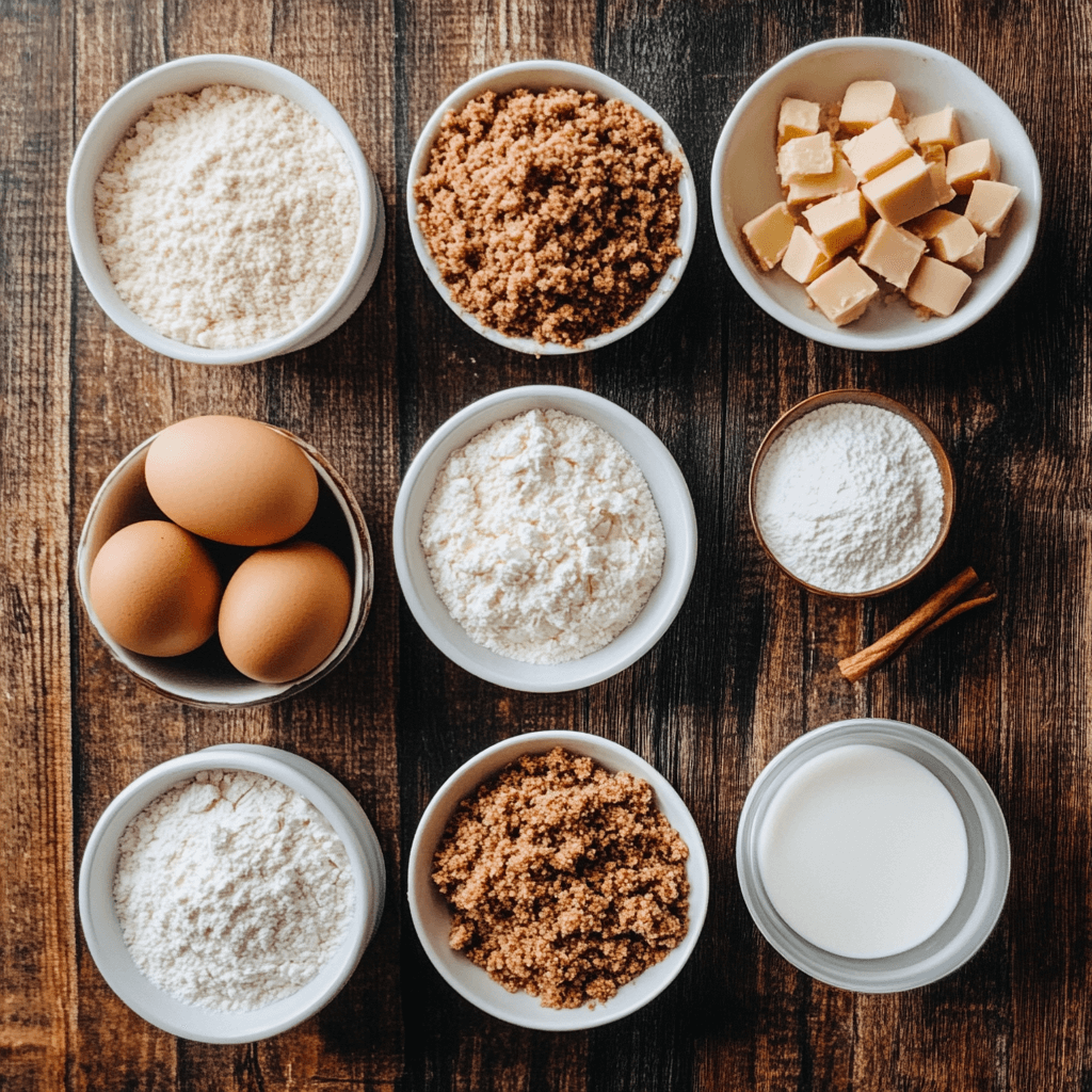 Cinnamon Streusel Bread ingredients