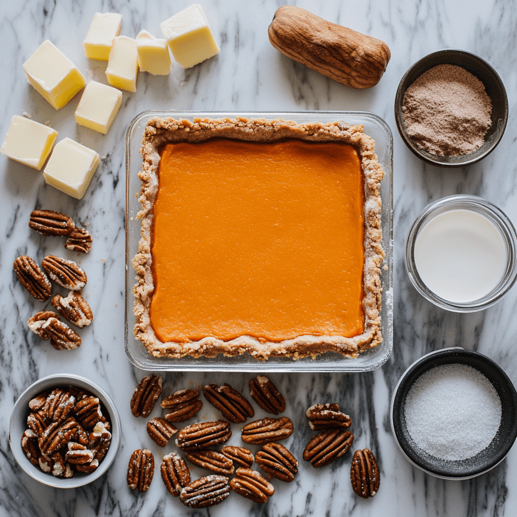 Sweet Potato Pecan Pie with Cinnamon Suga ingredients