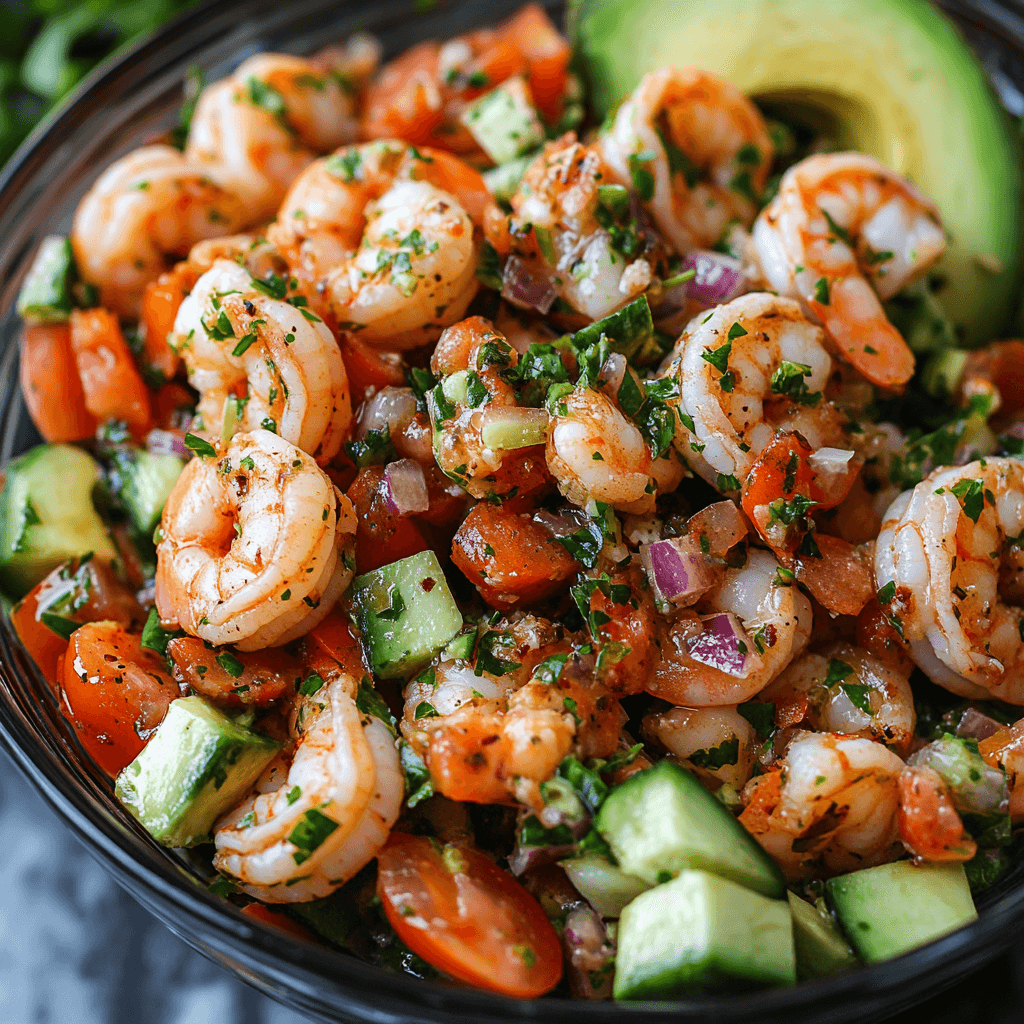 Avocado Salsa Shrimp Salad