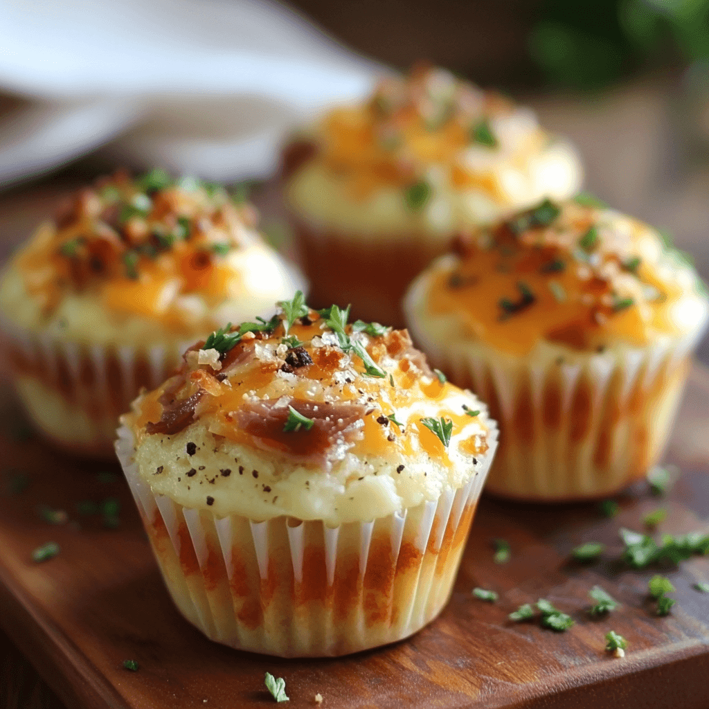 Biltong & Cheese Savory Cupcake Bites