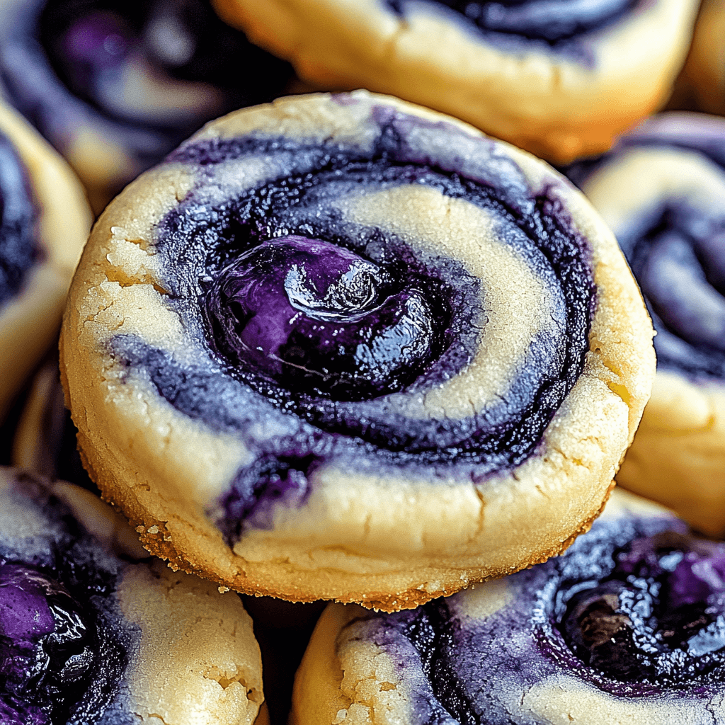 Blueberry Cream Cheese Swirl Cookies