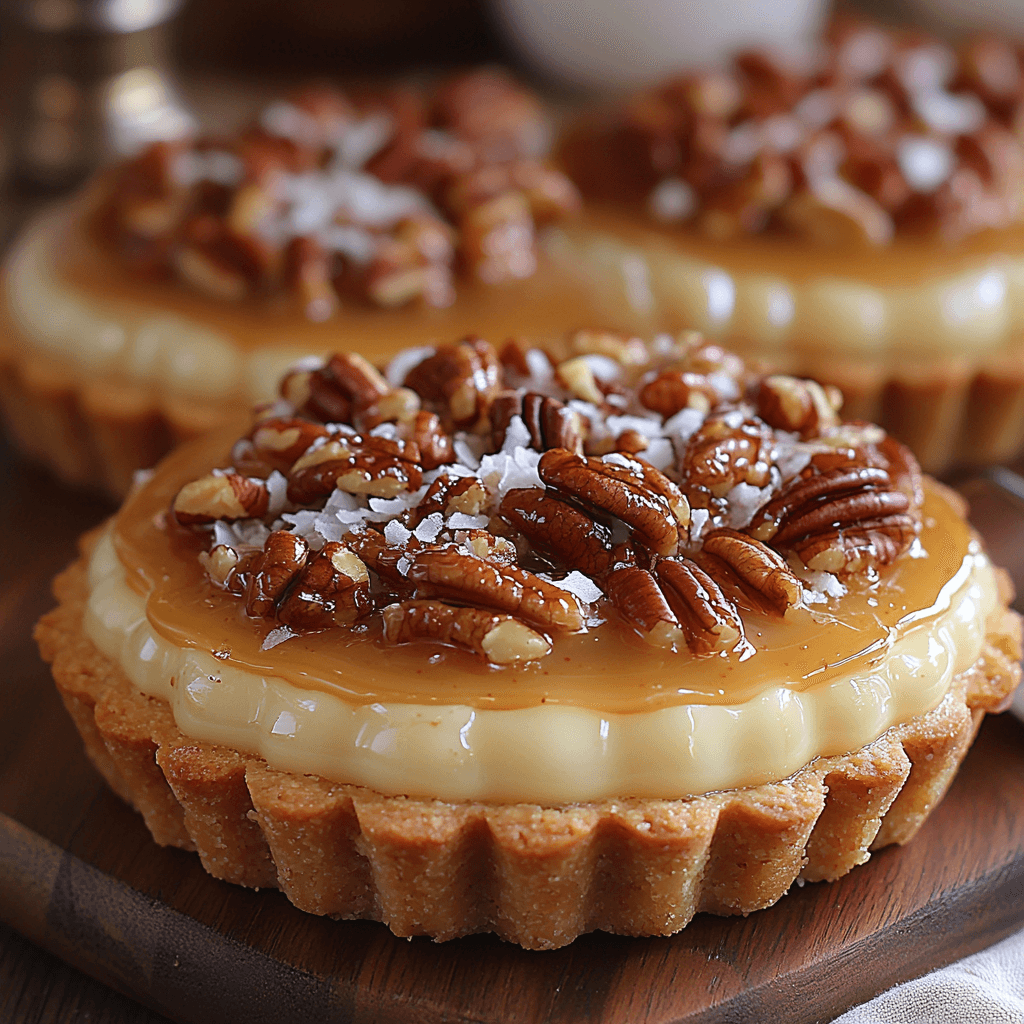 Coconut-Pecan Caramel Tarts