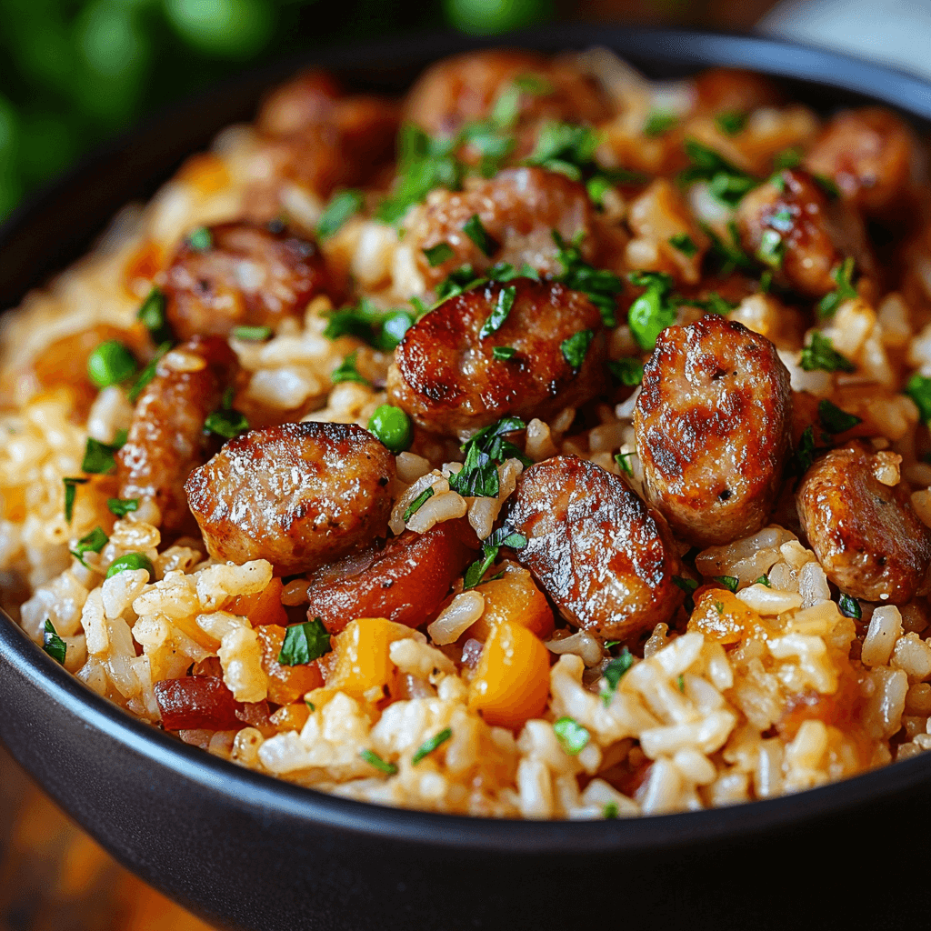 Delicious Sausage And Rice