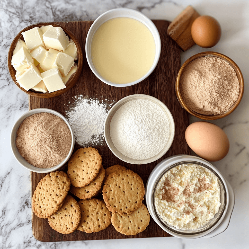 Milk Tart Cheesecake (Melktert-Inspired)  ingredients
