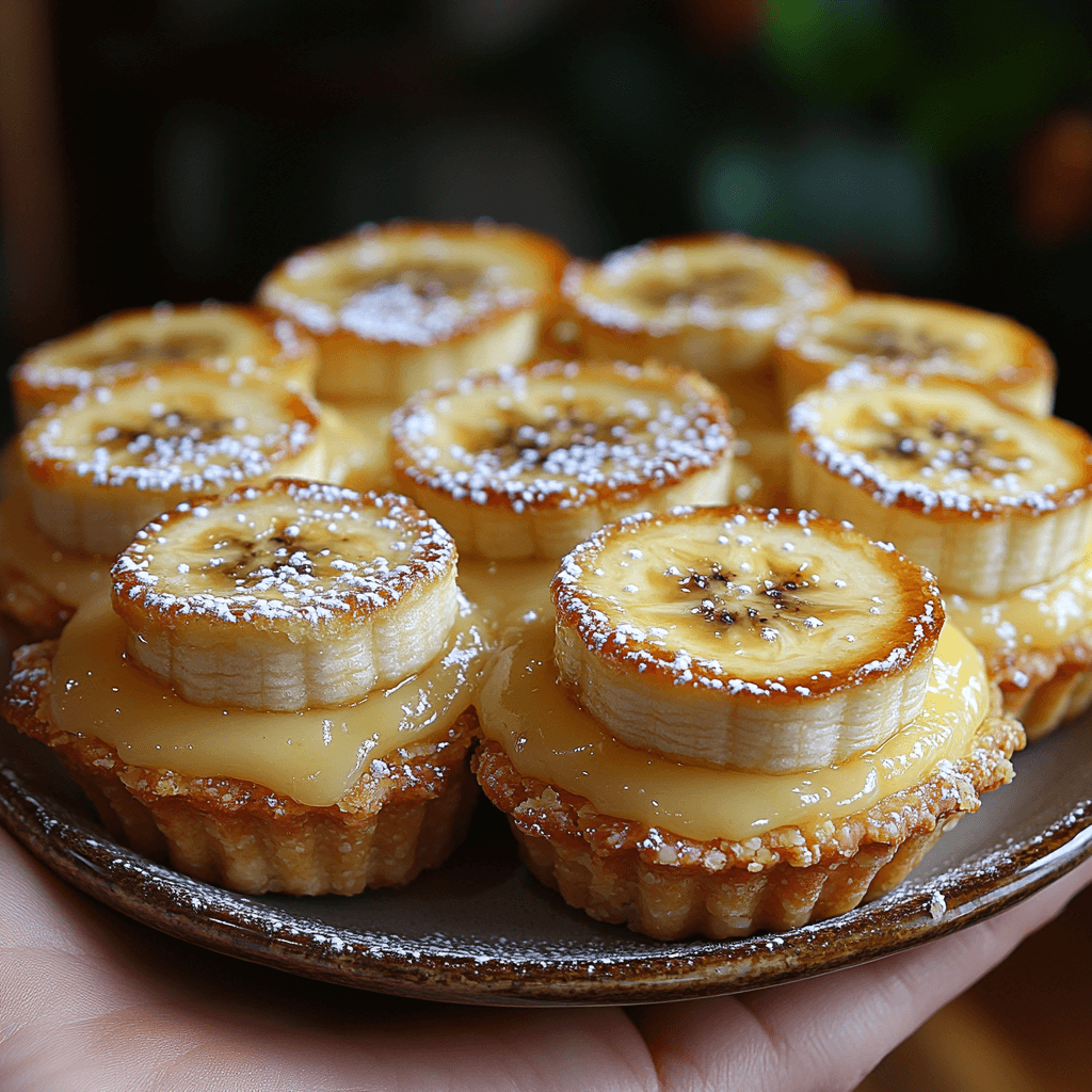 Mini Banana Cream Impossible Pies