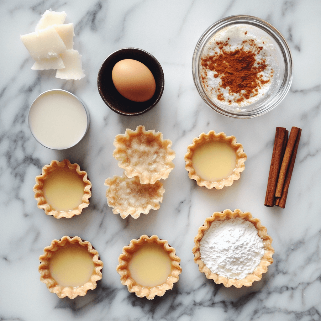 Mini Milk Tart Bites ingredients