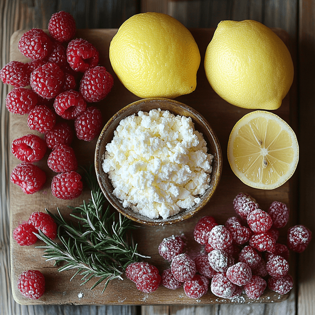 Mini Raspberry Lemon Impossible Pies ingredients