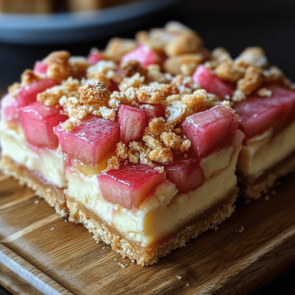 Rhubarb Cheesecake Squares