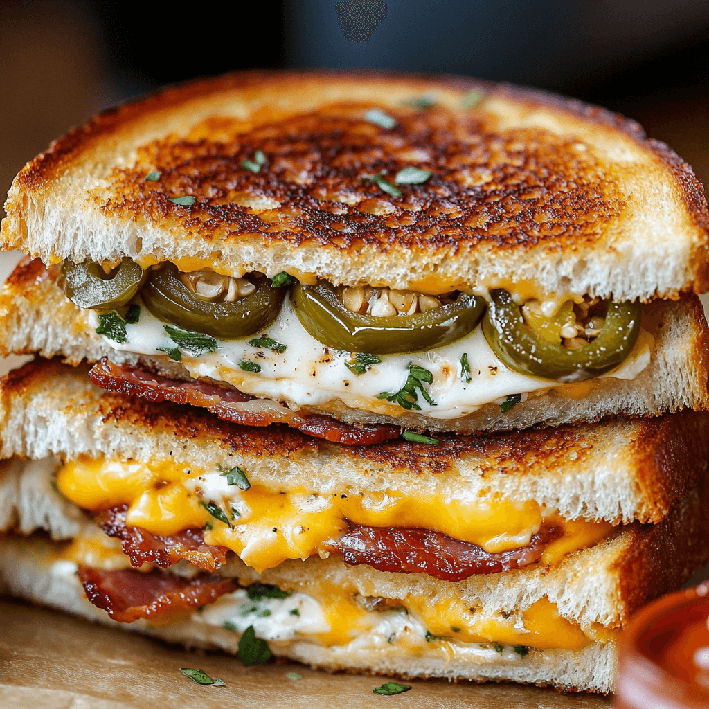 Roasted Jalapeno Popper Grilled Cheese