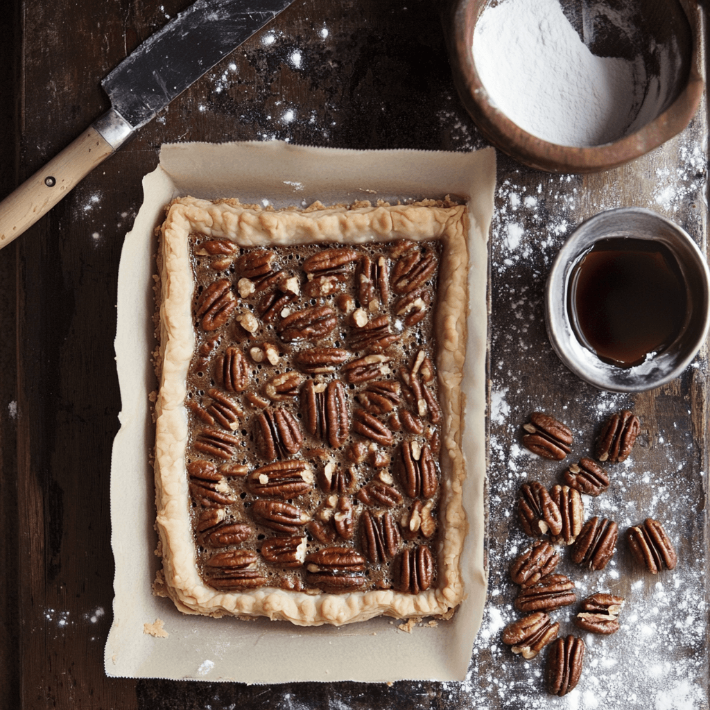 Southern Bourbon Pecan Pie Bars ingredients