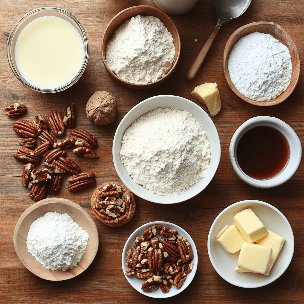 Sweet Alabama Pecan Bread with Maple Glaze ingredients