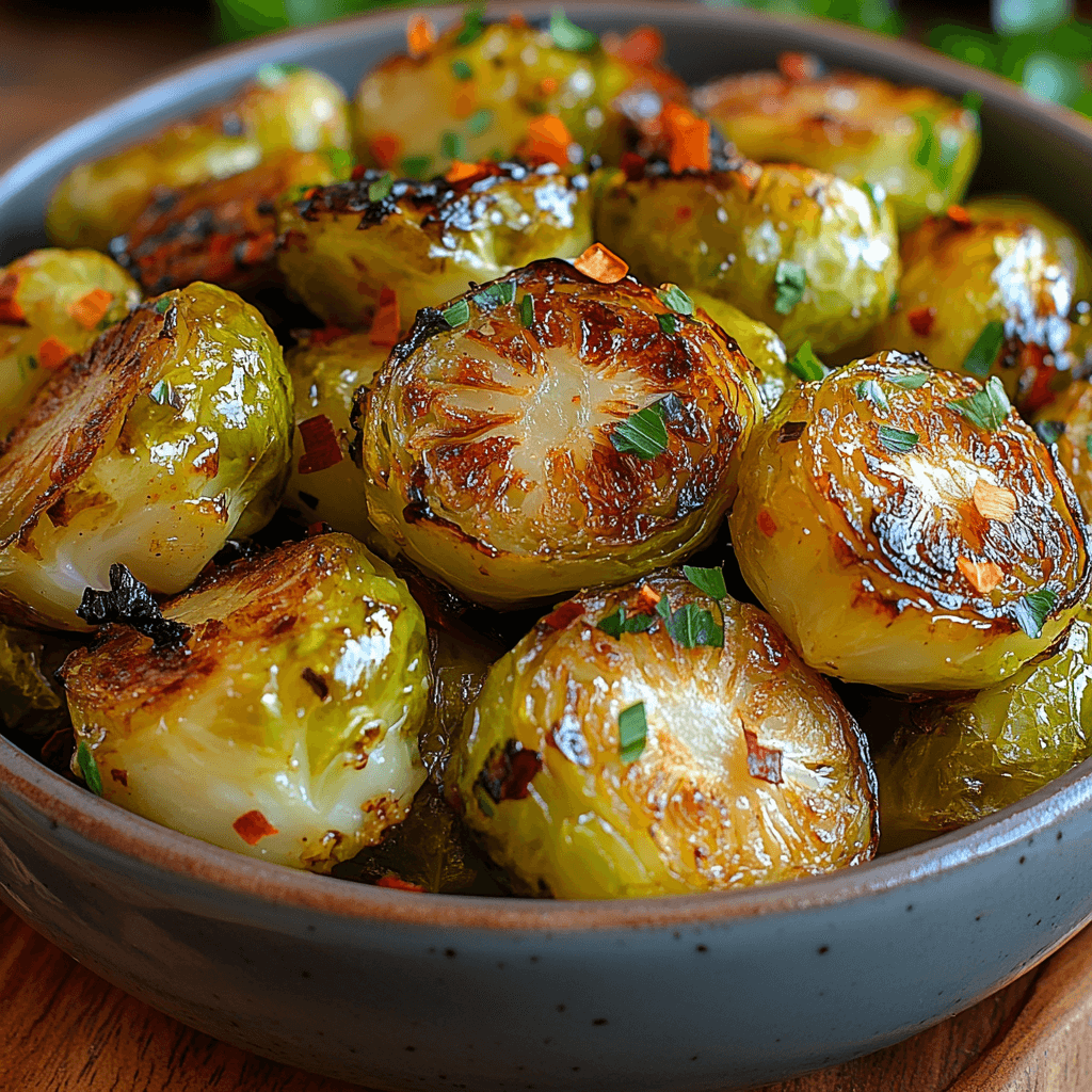 Sweet Chili Roasted Brussels Sprouts