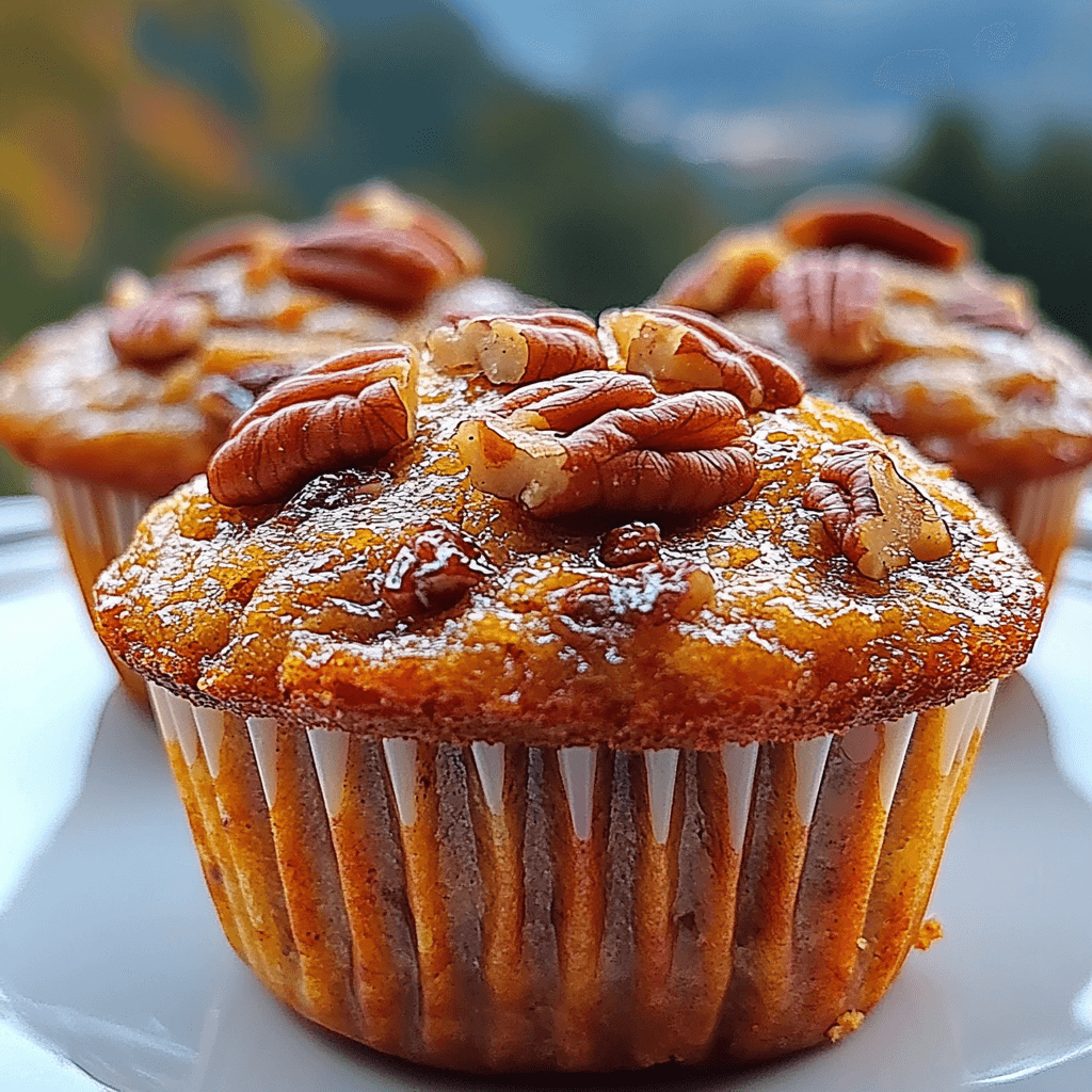 Twisted Pecan Pie Muffin Delights