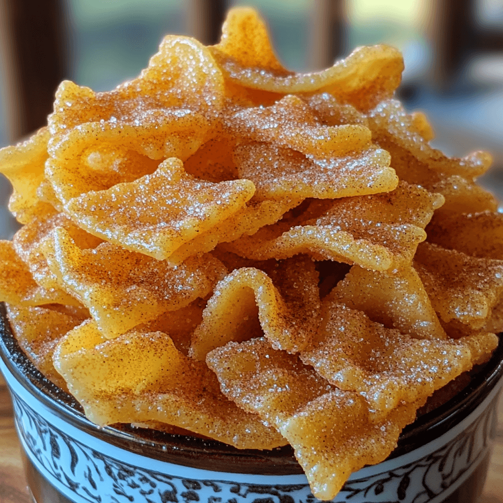 Air Fryer Churro Pasta Chips