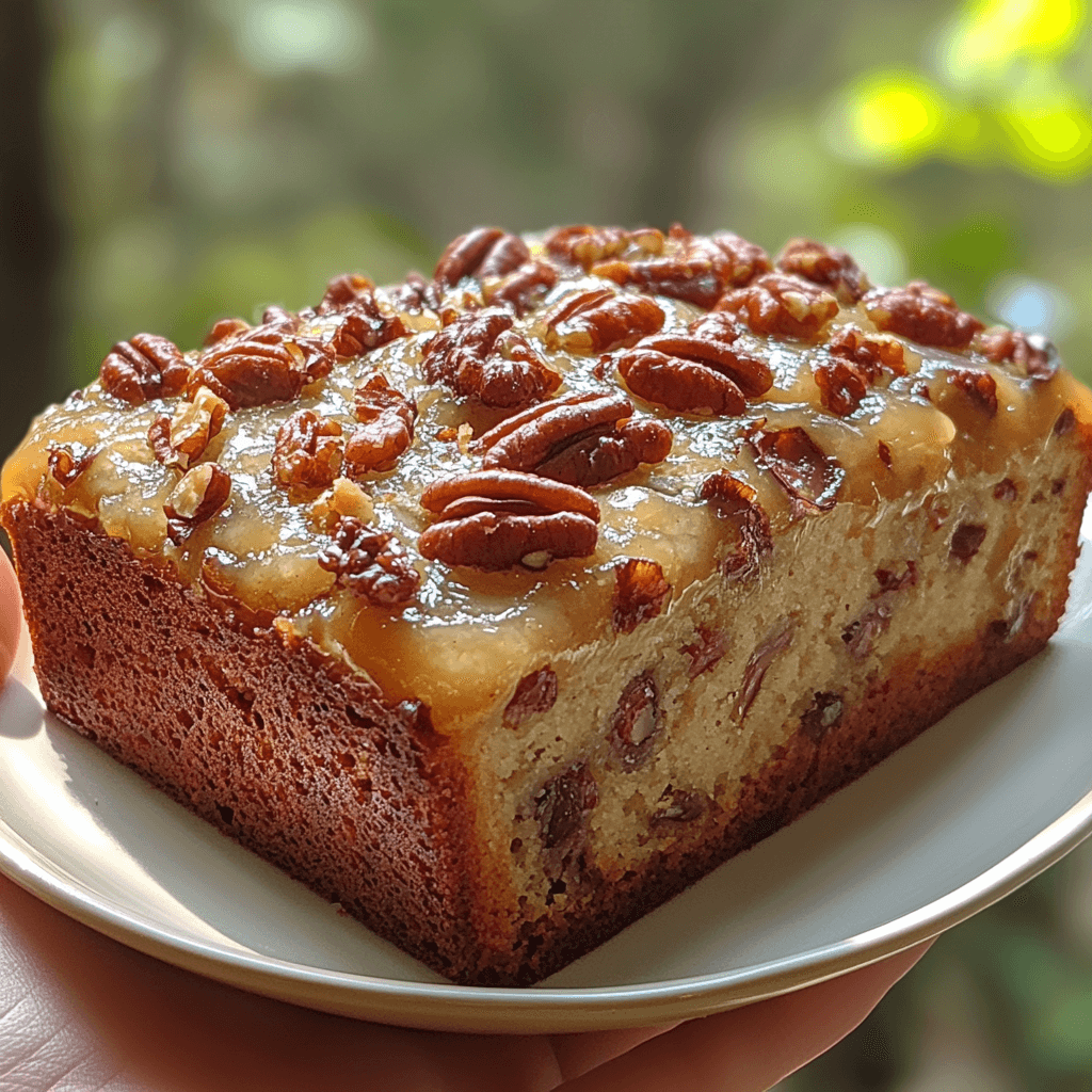 Caramel Pecan Glazed Tea Loaf