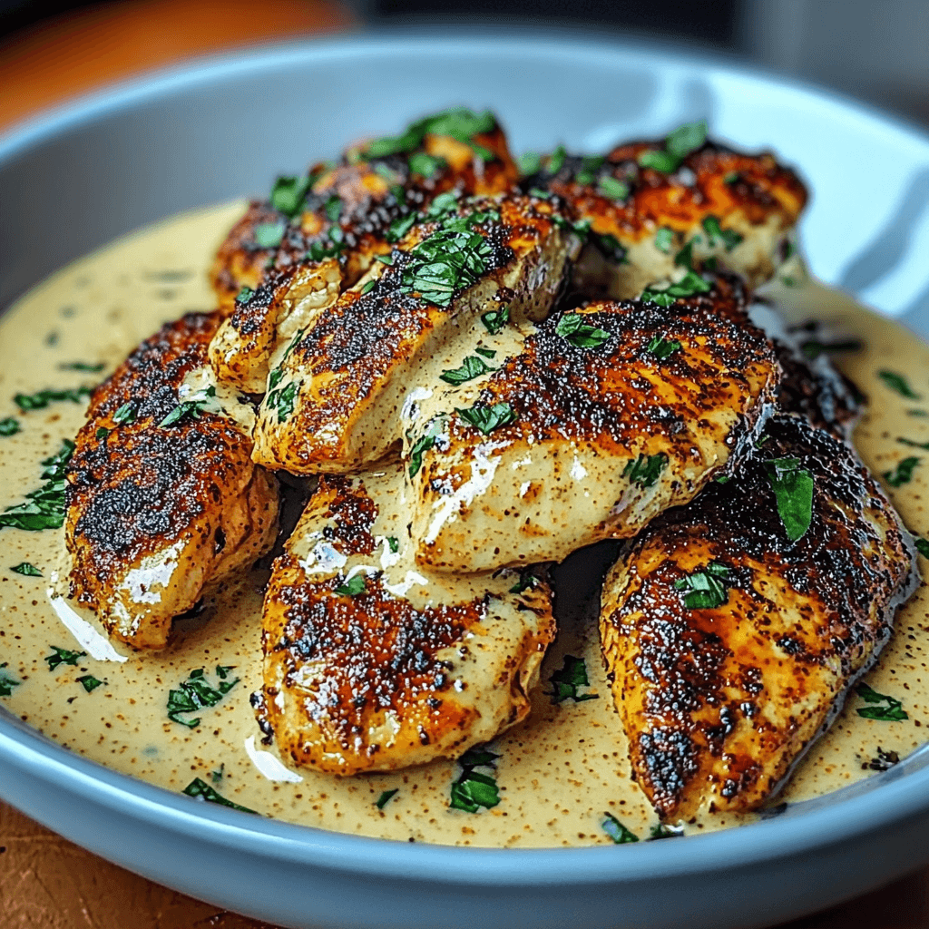 Creamy Cajun Chicken with Mustard Sauce