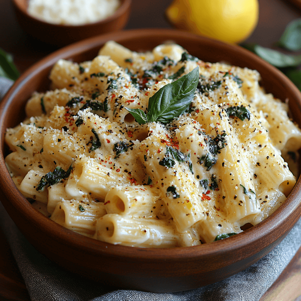 Creamy Dandelion Greens Pasta with Lemon & Ricotta
