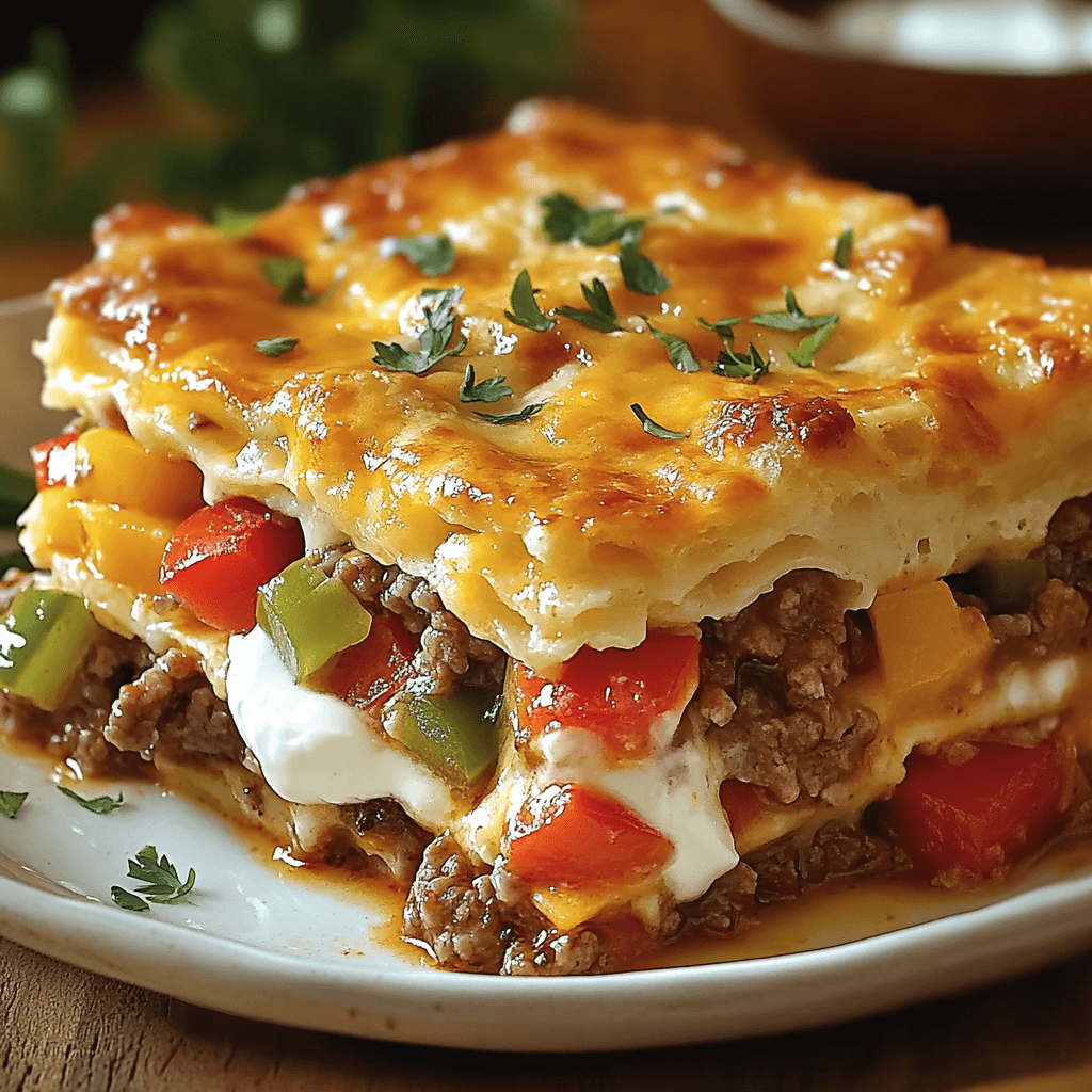 Creamy Layered John Wayne Casserole