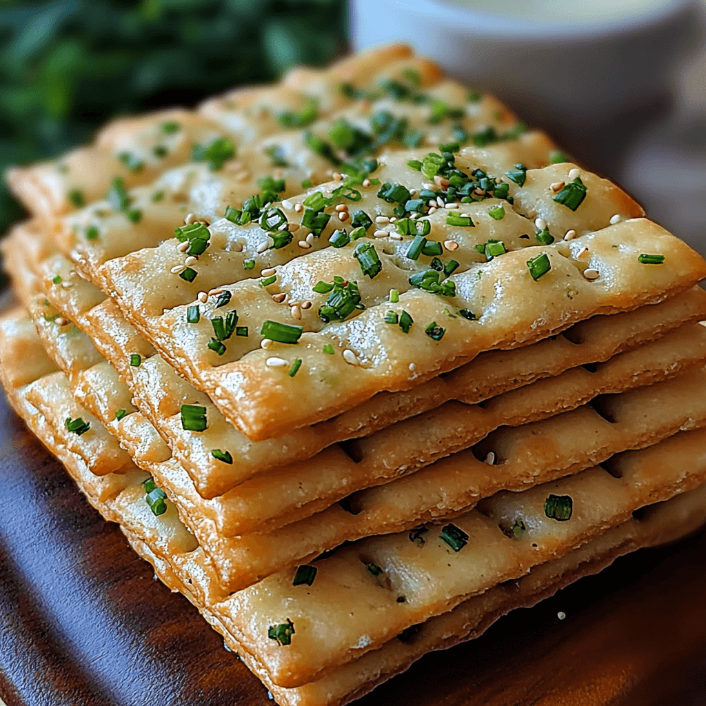 Crispy Green Onion Crackers