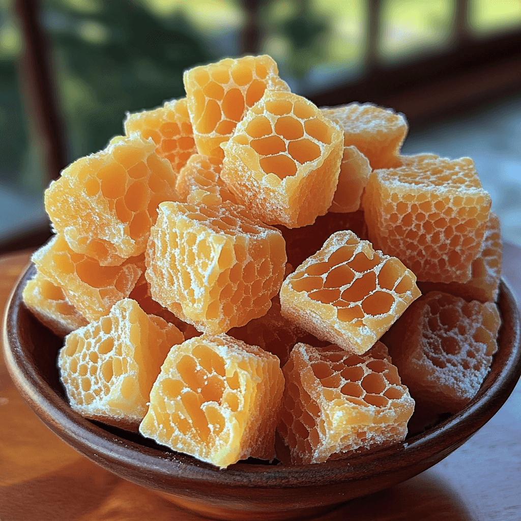 Crunchy Homemade Honeycomb Candy