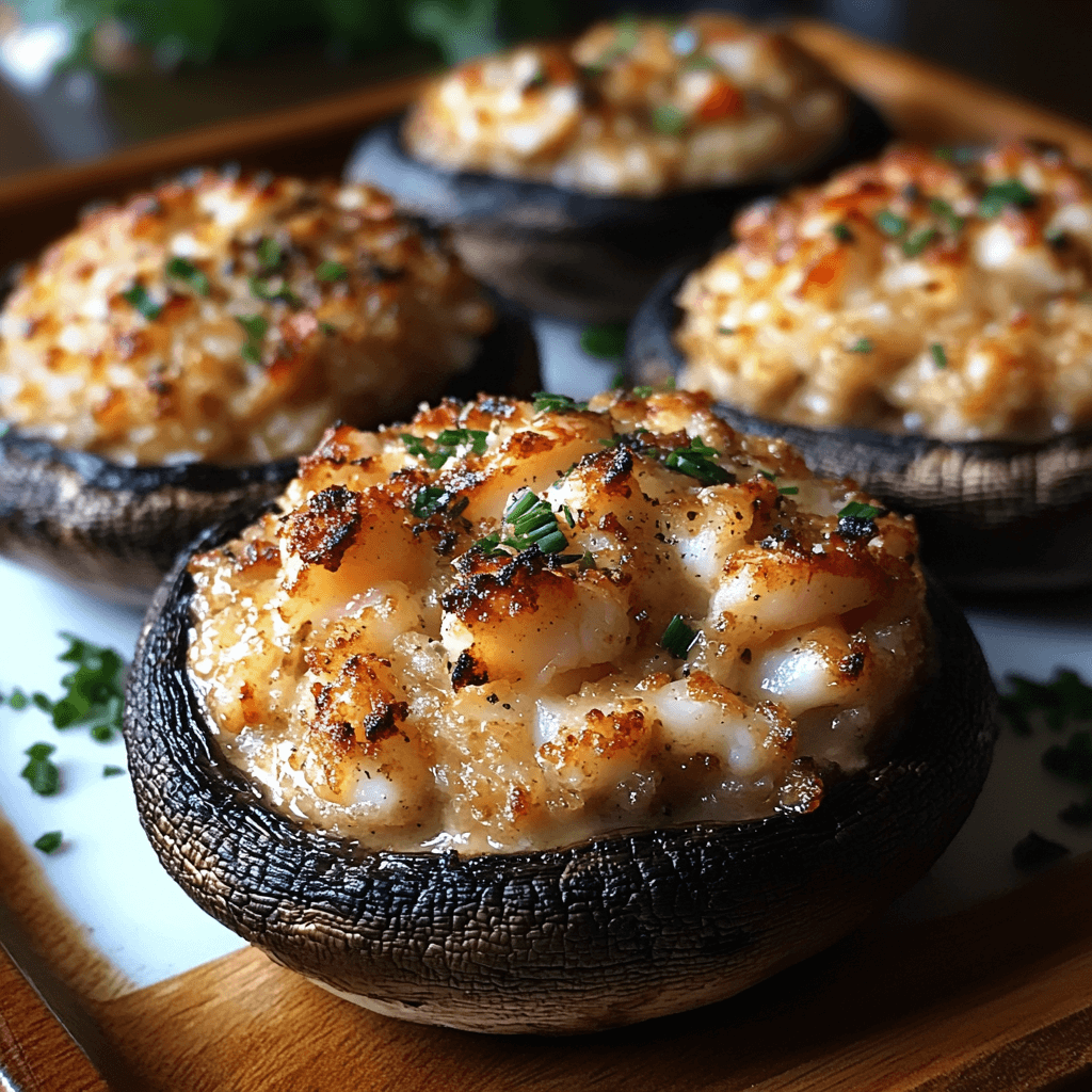Decadent Lobster-Stuffed Portobello Mushrooms