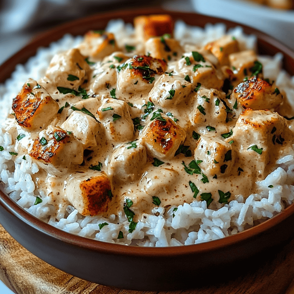 Delicious creamy chicken and rice