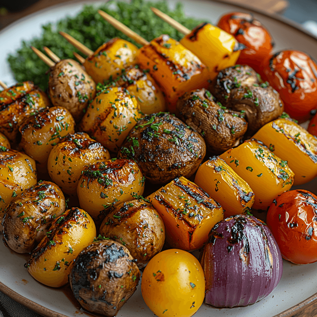 Delicious & Easy Grilled Veggie Skewers