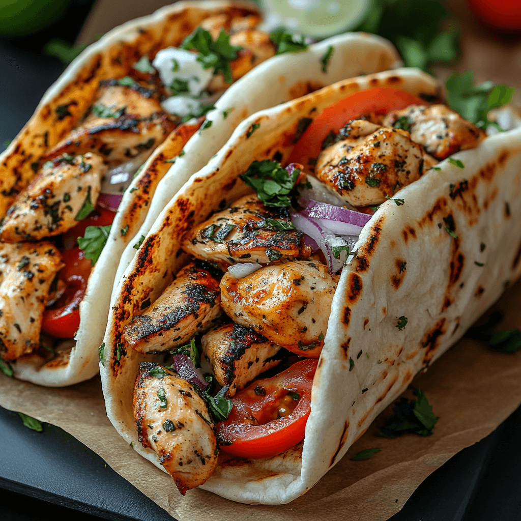 Delicious Greek Chicken Gyros