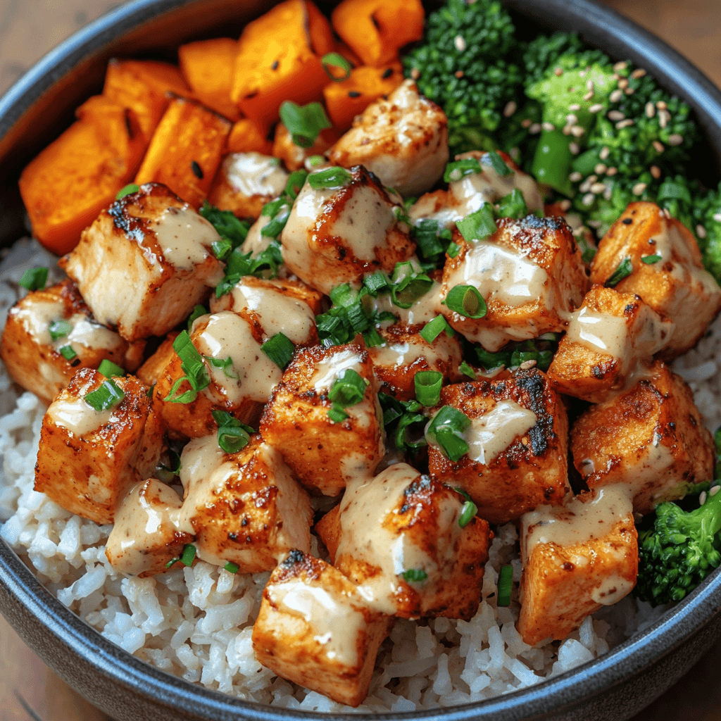 Delicious and Easy Chicken and Sweet Potato Rice Bowl