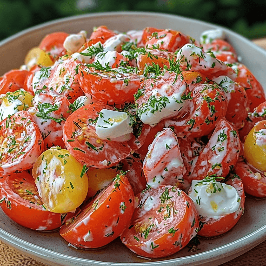 Delightful Tomato Garlic Salad