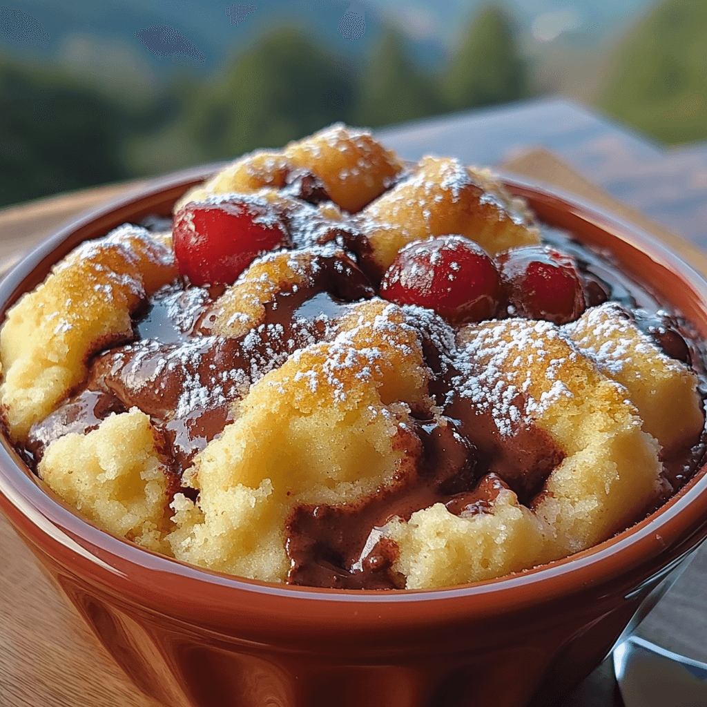 Easy Decadent Chocolate Cherry Magic Cobbler