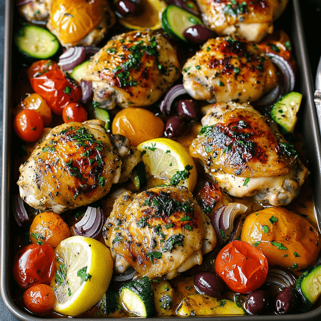 Easy Greek Sheet Pan Chicken Dinner