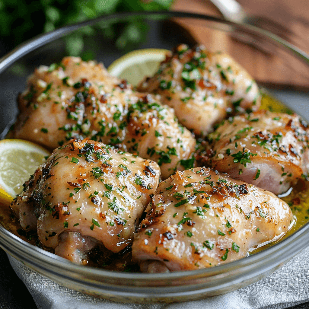 Garlic Lemon Chicken Thighs