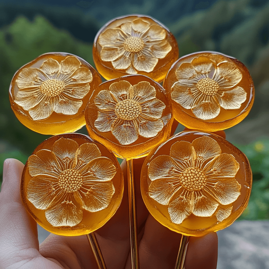 Golden Dandelion Lollies