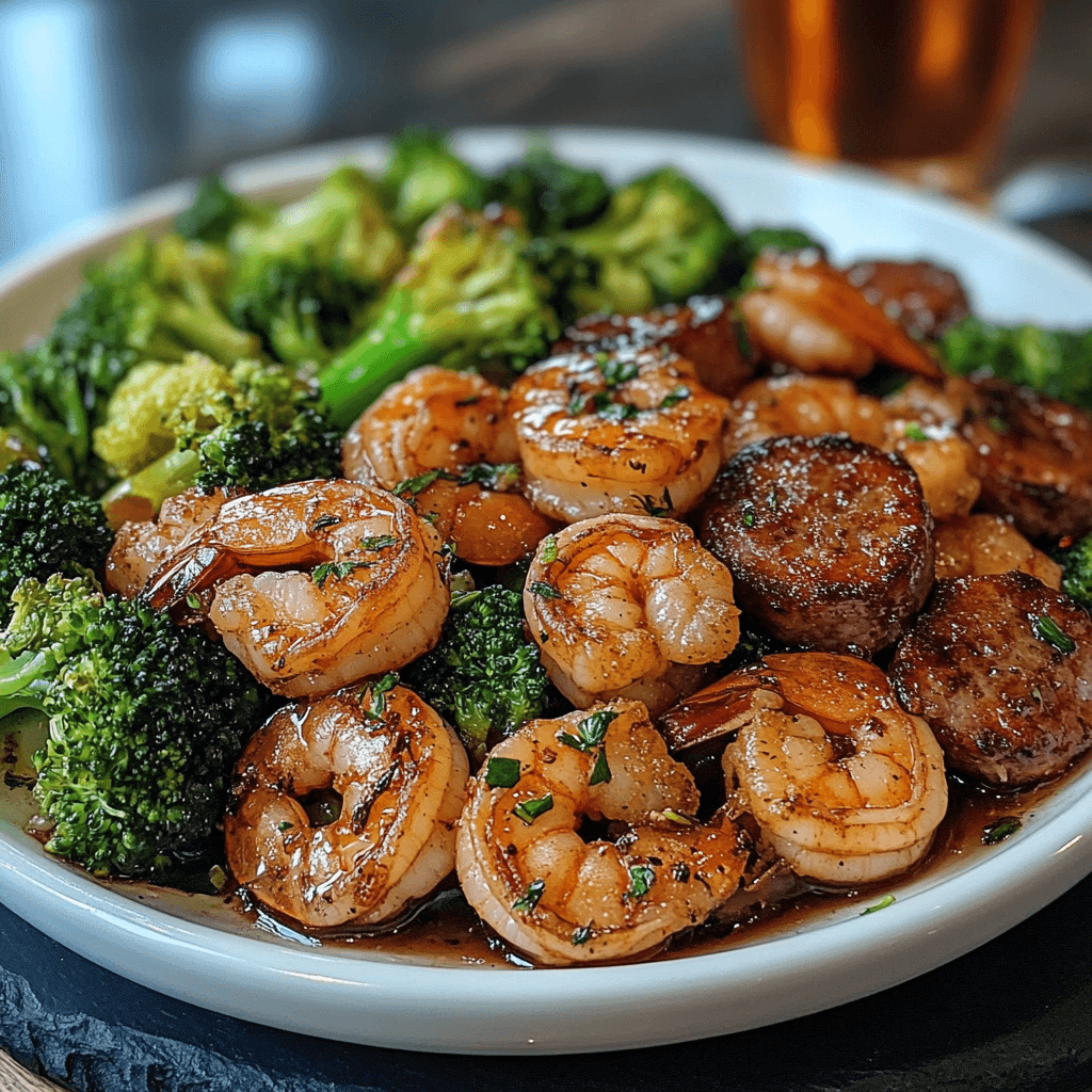Honey Garlic Shrimp Sausage & Broccoli