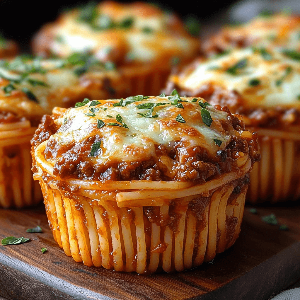 Mini Bolognese Spaghetti Bakes