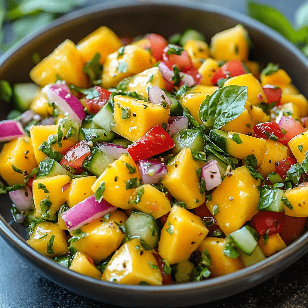 Refreshing Mango Salad Recipe with Lime Dressing