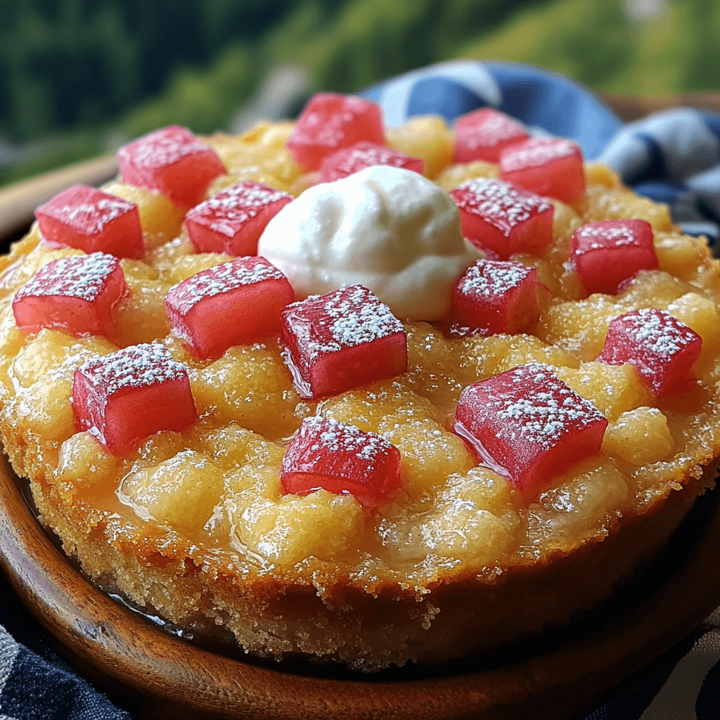 Rhubarb Pudding Cake